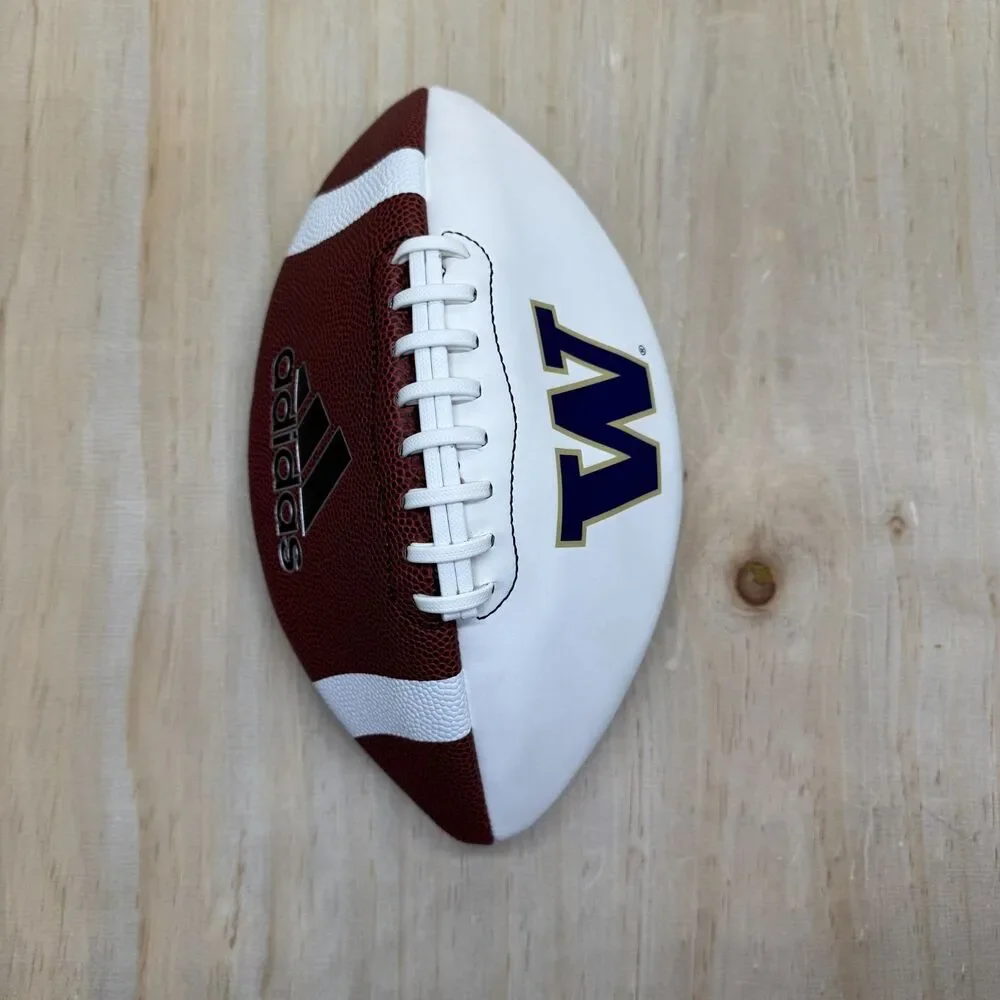 NEW Washington Huskies Full Size 2 White Panel Adidas Football EC4473